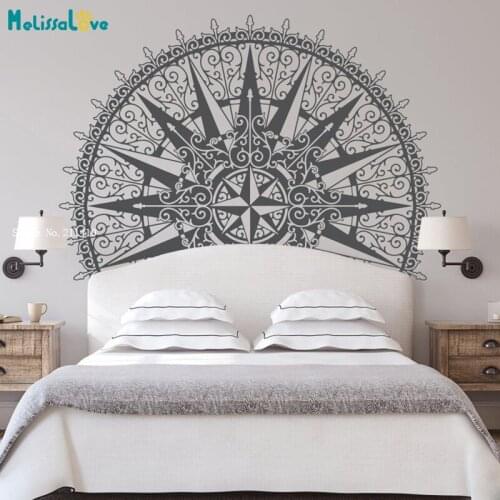 Medallion Compass Wall Stricker Home Decor Removable New Art Murals Living Room Bedside Decals Gift YT5357B