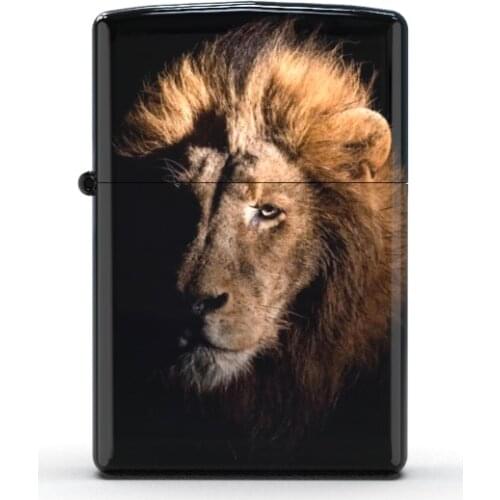 Copper Lighter in Lion design popular in Young People Glossy surface Made in USA for Zippo