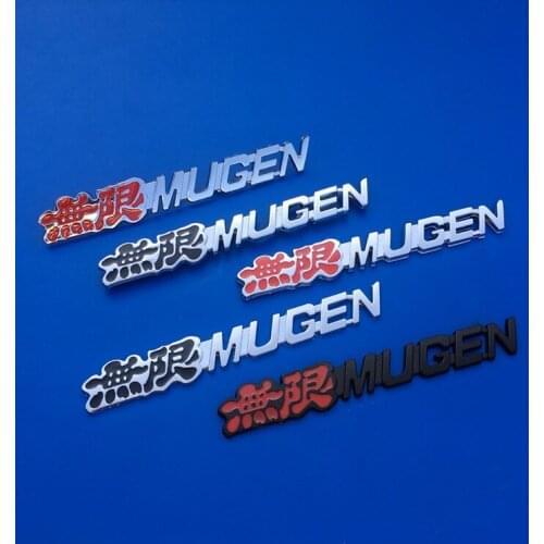 1 Pcs 3D Metal MUGEN Emblem Chrome Logo Car Rear Trunk Badge Stickers Decals For Honda Car Styling Auto Accessories