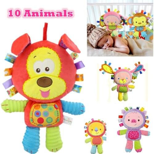 Cute Baby Plush Rattle Stuffed Animal Infant Educational Learning Toys Doll For Toddler Infant Baby Toys 0-12 month Plush Toy