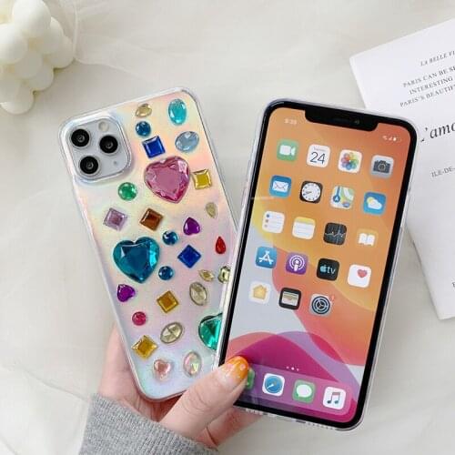 GlamPhoneCase Laser Love Phone Case For iPhone11Pro/Max X XS Max XR Soft Silicone Cover For iPhone11 7 8 Plus Case