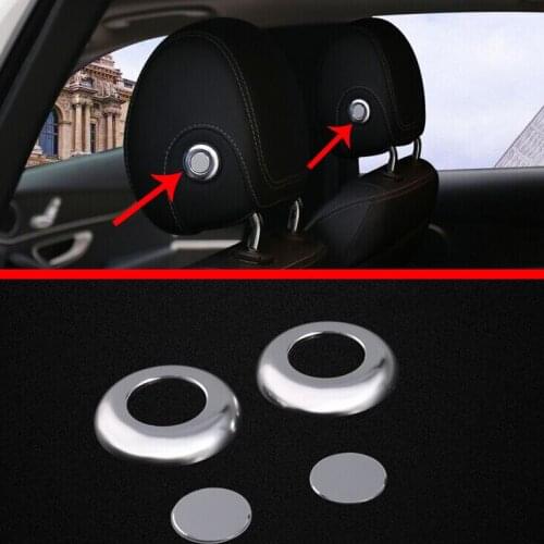 For Benz B-Class B180 B200 2013-2016 Aluminium Alloy Seat Pillow Headrest Adjust Button Cover Trim