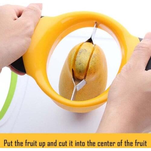 Stainless Steel Mango Corer Slicer Cutter Pitter Mango Core Pit Remover Watermelon Peeler Fruit Vegetable Tool Kitchen Utensils