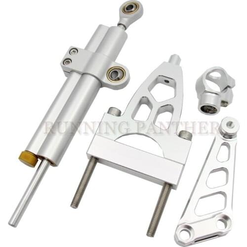 New CNC Steering Damper Set For Honda CB400SB 04-15 CB400SF VTEC 92-15 Titanium