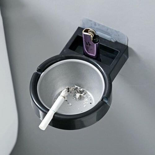 Portable ashtray wall stainless steel pocket smoke holders Storage Cup for toilet Home Office Cigarette Tools case for smoker
