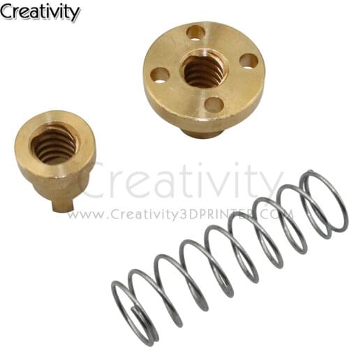 T8 Anti Backlash Spring Loaded Nut Elimination Gap Nut for 8mm Acme Threaded Rod Lead Screws DIY CNC 3D Printer Parts