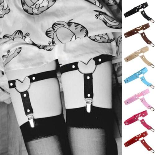22 New Sexy Women Heart Shape Garter Belt Strap Body Harness Elastic Belt Faux Leather Foot Leg Thigh Suspenders Accessories