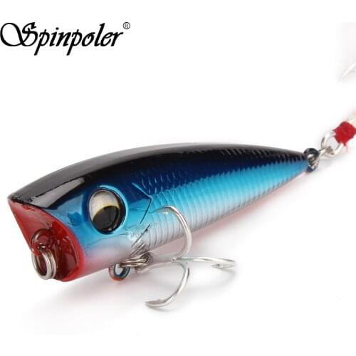 Spinpoler Popper Fishing Lure Hard B ait 6.4cm/7.2g fish wobbler crankbait artificial Topwater bass Pesca Fishing tackle SwimBai
