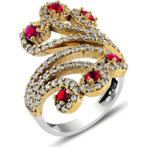 Silverlina Silver Authentic Zircon Cubic Zirconia Adjustable Tall Ring