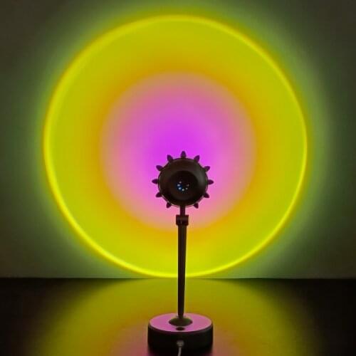 USB Led Night Light Rainbow Sunset Red Projector Lamp for Home Coffe shop Background Wall Decoration Atmosphere Table Lamp Light