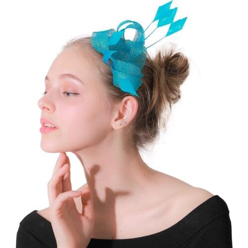 Cute Girls Fascinator Party Sinamay Headwear Hair Clips Ladies Female Elegant Hair Hoop Fascinating Womens Hair Accessories