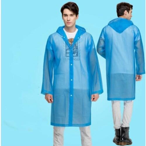 Adult Raincoat EVA Environmental Poncho Travel Rainwear Outdoor Hiking Siamese Windproof Thickening Breathable Adult Rain Coat