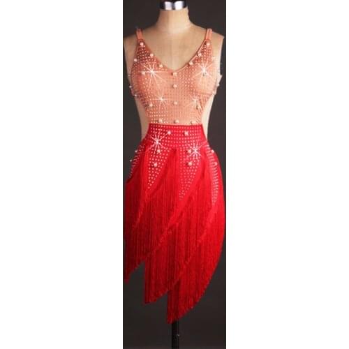 Hot Sex Stage Women Lady Latin Dance Dresses More Color Tassel Costume Made Performance Party Samba Roupa Infantil Feminina