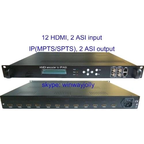 12 HDMI to ASI encoder, 1080P Multi-Channel encoder, HDMI input and IP/ASI output, HDMI to IP encoder