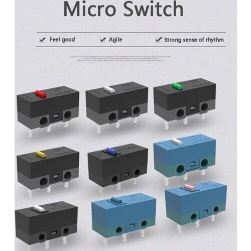 5pcs Kailh GM2.0 micro switch 20M life gaming mouse Micro Switch 3 Pin blue used on computer mice left right button