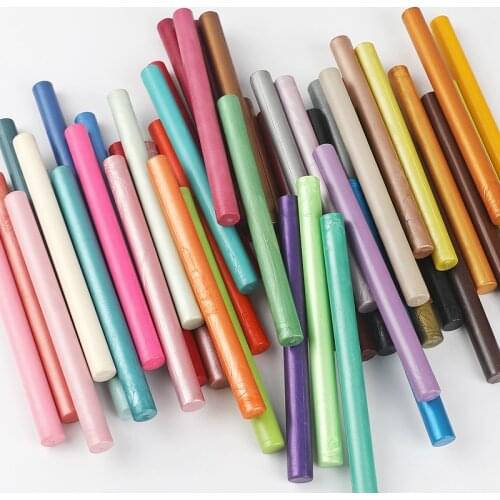 5Pcs Round Sealing Wax Multicolor Wax Stick Melting Wax Gun Stamp Wax Stick For Party Postcard Invitation Decoration Wax Stick