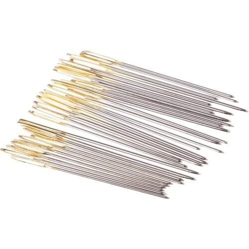 60Pcs Hand Sewing Needles Easy Threading Embroidery Cross Stitching Button