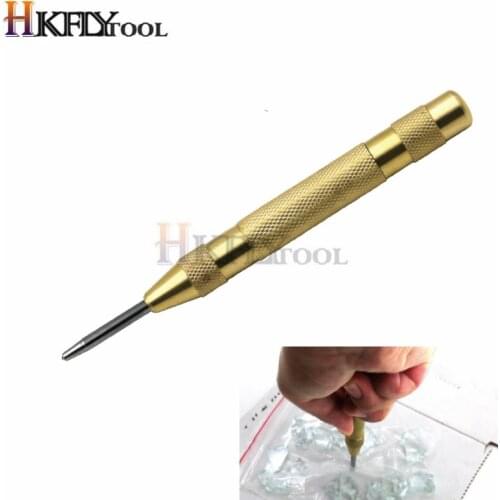 Automatic Centre Punch 5'' Automatic Center Pin Punch Strike Spring Loaded Marking Starting Holes Tool Chisel Steel