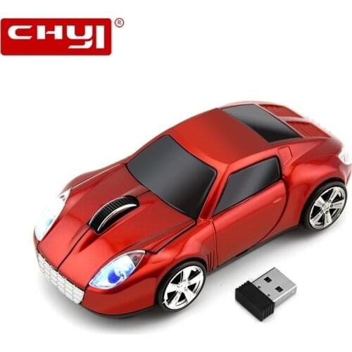 CHYI Wireless Mouse Ergonomic 2.4Ghz 1600DPI Sports Car Neunelfer 911 Coupe Race Automobile Sportscar Mice For PC Laptop Desktop