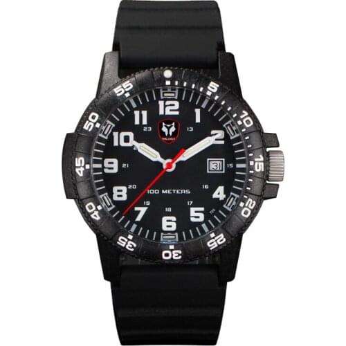 Hnlgnox Men Diver Watch Pillot Mens Tritium Watches T25 Luminous Sport 100M Waterproof Quartz Wristwatch Carbon Fiber Case