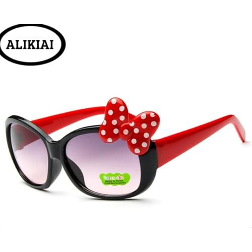 Kids Sun Glasses ALIKIAI Retro Brand Design lovely fashion butterfly bow tie Sunglasses girls go out to play 8 colors UV400