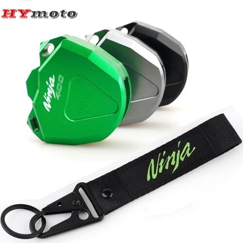For Kawasaki Ninja400 NINJA 400 2018-2020 2021 Newest Motorcycle CNC Accessories Key Cover Protective Shell& Embroidery Keychain