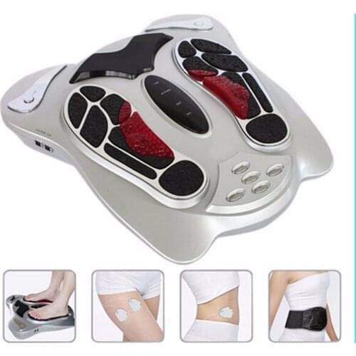 Electric Foot Massager Far Infrared Heat Electromagnetic Points Reflexology Feet Massage Machine Slimming Belt EMS Health Care