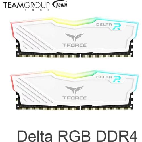 TEAMGROUP T-Force Delta RGB DDR4 16GB 8GB 3600MHz 3200MHz 3000MHz Desktop Gaming Memory Module Ram White