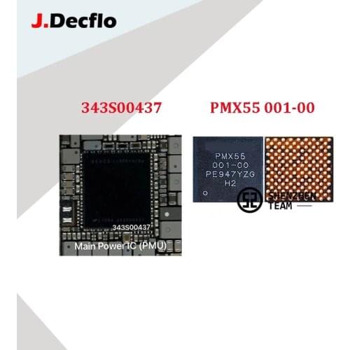 JDecflo Main Power IC 343S00437 PMU IC Baseband Power IC PMX55 001-00 BBPMU IC For iPhone 12 12pro max Repair Replacement Parts