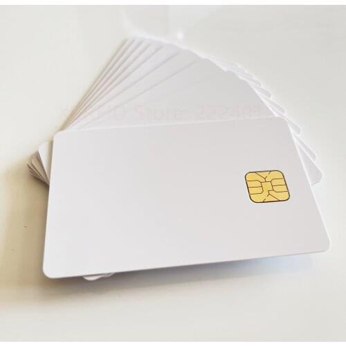 ISO 7816 White AT24C64 Chip Smart IC Card with 64K EEPROM Memory For Access Control System 10pcs