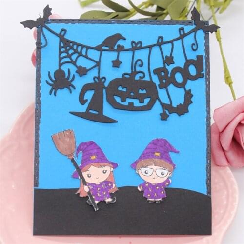 KLJUYP Halloween Banner Metal Cutting Dies Scrapbook Paper Craft Decoration dies scrapbooking