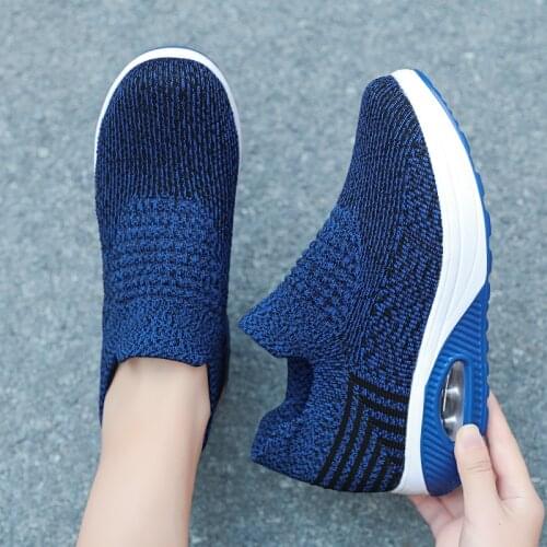 Cushioning Rubber Platform women Casual Walking sneakers Slip-On Breathable Sport Shoes Femme Running Jogging Zapatillas Mujer