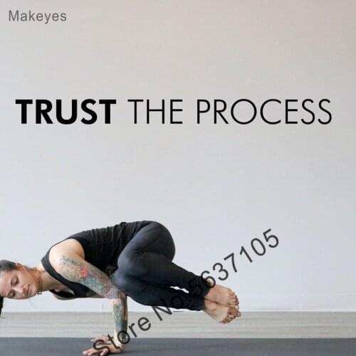 Makeyes Trust The Process Wall Sticker Wall Decals Gym Home Sport Decoration Vinyl Wall Decor Fitness Wall Mural Art Design Q623