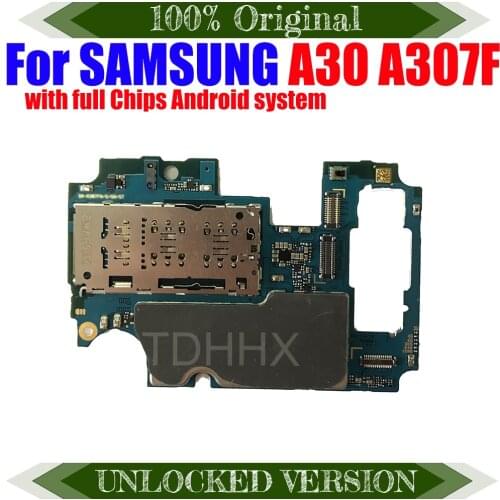For Samsung Galaxy A30S Mainboard A307F Unlocked Full Chips Logic Board unlocked EU version Motherboard