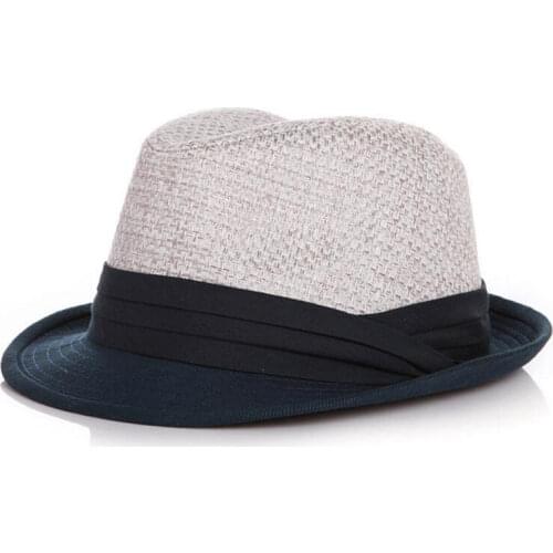 Fashion Summer Baby Hat Brief Straw Kids Fedora Hats for Boys Girls Children Jazz Cap Baby Accessories Blue/Pink