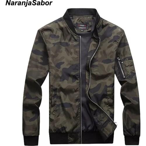 NaranjaSabor 2020 New Autumn Men Camouflage Jackets Men Coats Camo Bomber Jacket MenS Brand Clothing Outwear Big Size 7XL NZ550