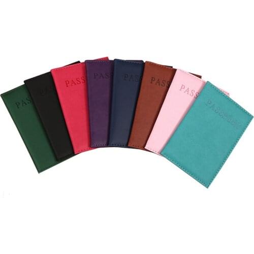 PU Leather Passport Cover Fashion Travel Card Holder Girls Passport Case Protector Unisex Russia,Spain
