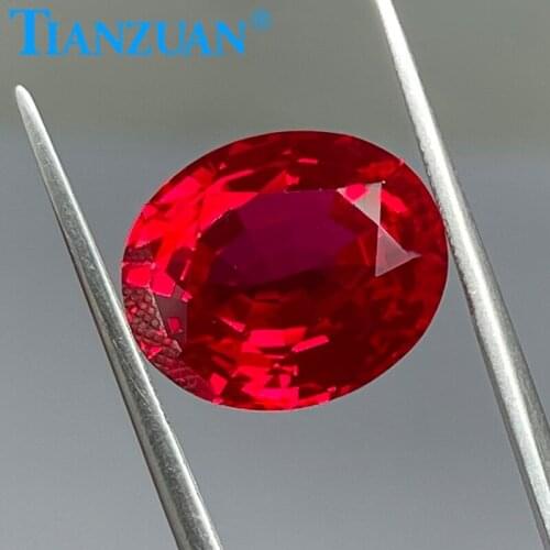 Oval shape Thailand cut Imitating natural Pigeon blood red ruby stone artificial loose stone
