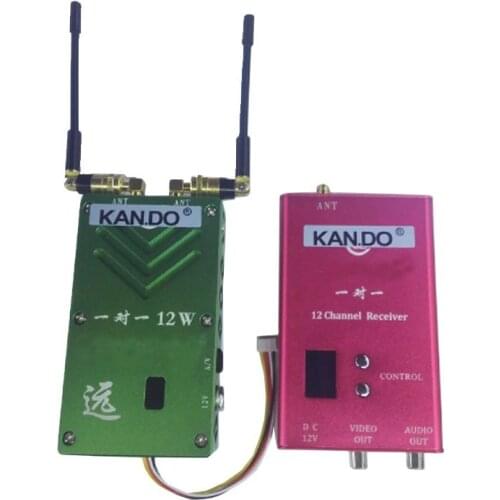 Penetrate 12 floors 12W special 1.2G not interference cctv transceiver Video Audio Transmitter transmission drone transmitter
