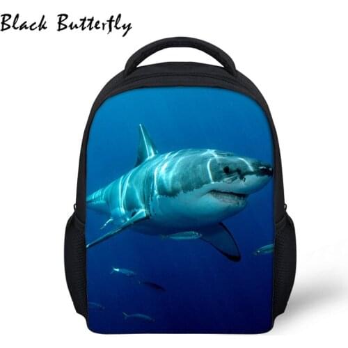 Fashion Backpack Kids School Bags Shark Ocean Pattern Student-Bags Design Children Book Bag Kindergarten Bag Rugzak Jongens