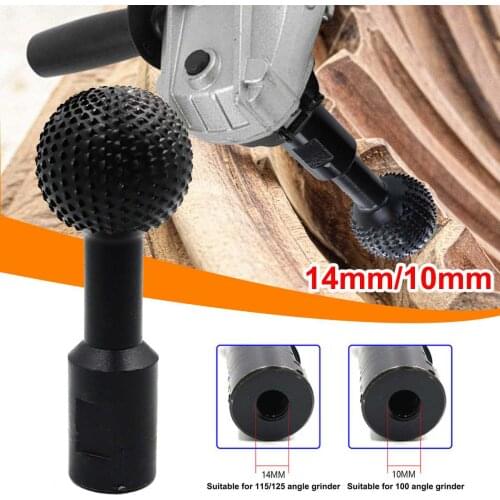 DOERSUPP 10/14mm Spherical Engraving Polishing Head Wood Groove Carving Head Carpenter Steel Wood Milling Cutter Grinding Head