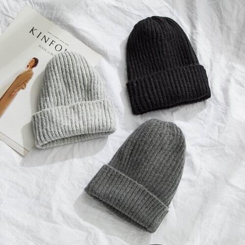 Fashion Luxury Winter Autumn Beanie Women Rabbit Skullies Warm Solid Knitted Girl Hat Hip Hop Wool Caps Outdoor Soft Trendy Top