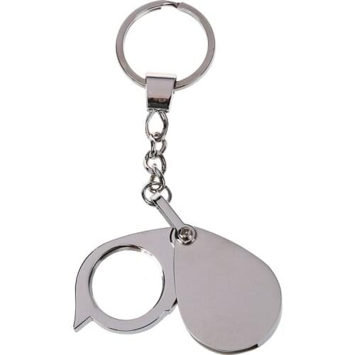10X 20 Mm Jewelers Loupe Magnification Keychain Folding Pocket Magnifier