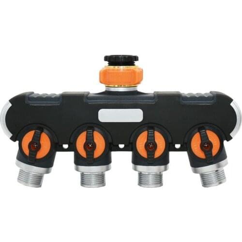 3/4" Garden water splitter 4 way tap water pipe garden tap connector cranes hose irrigation 1pcs