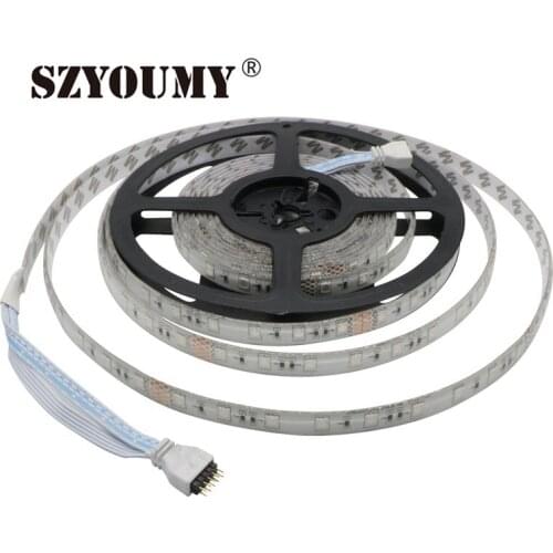 SZYOUMY 5M SMD 5050 54LEDs/M RGB Running Horse Race Strip IP65 RGB LED Strip + 25key IR Controller +1pcs 12V 5A Power Adapter