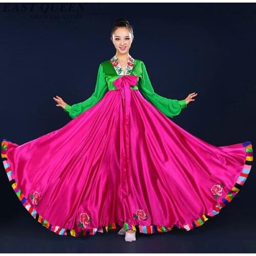 Korean hanbok traditional dress korean wedding dance dress clothing Palace Oriantal Dance Costume For Stage FF939