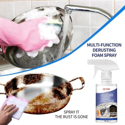 1pcs 60ml Foam Rust Remover Multifunctional Rust Stain Remover Easily Clean Corrosion Stains Off Fiberglass For Kitchen