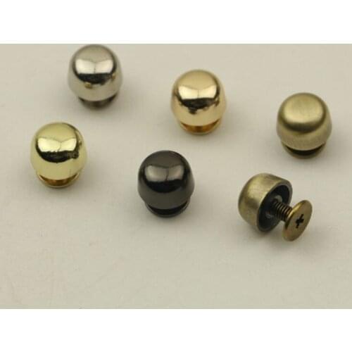 10Pcs Round Rivet Screw For Bags Hardware Handbag Decorative Studs Button Nail Metal Buckles Snap Hook Leather Craft Accessories