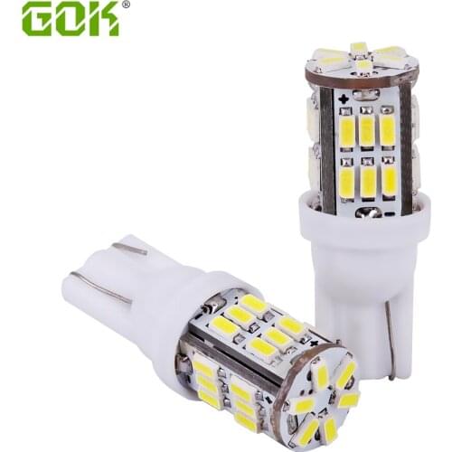 2pcs/lot Car T10 W5w Led 30smd W5W Led 168 194 30Led 3014 SMD LED Bulb Lamp White Color Indicator Light Parking Lamps White