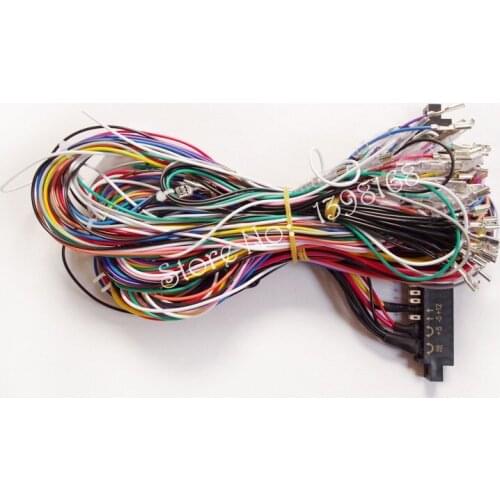 4PCS Jamma 28 pin with5,6 buttons wires for arcade game machinecabinet accessories Jamma Harness with 6 action button wires